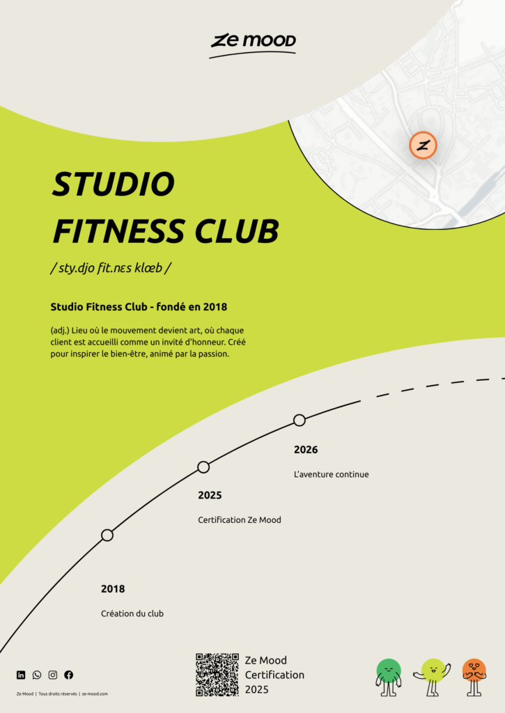affiche a2 studio fitness club